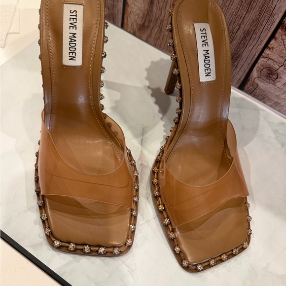 Steve Madden Shoes - Steve Madden Brown Embellished Heels